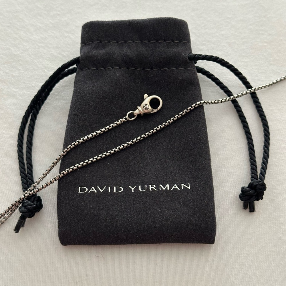 David Yurman Men’s Box Chain 1.7 mm Sterling Silver 24 IN. Necklace Authentic